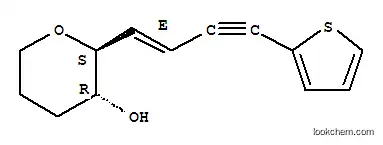 2H-Pyran-3-ol,tetrahydro-2-[(1E)-4-(2-thienyl)-1-buten-3-ynyl]-, (2R,3S)-rel-(-)- (9CI)