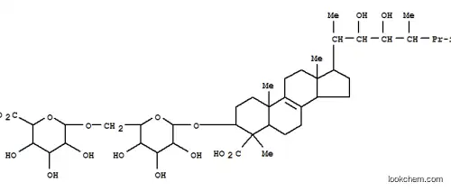 Molecular Structure of 161622-28-2 (Ergost-8-ene-4-carboxylicacid, 3-[(6-O-b-D-glucopyranuronosyl-b-D-glucopyranosyl)oxy]-22,23-dihydroxy-4-methyl-,(3b,4b,5a,22S,23R,24S)- (9CI))