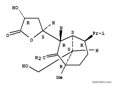 Molecular Structure of 162616-73-1 (2(3H)-Furanone,dihydro-3-hydroxy-5-[(1R,4R,5S,6R,8S)-8-(hydroxymethyl)-1-methyl-7-methylene-4-(1-methylethyl)bicyclo[3.2.1]oct-6-yl]-,(3R,5S)-)