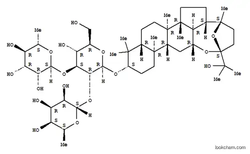 b-D-Glucopyranoside, (3b,12b,24S)-12,24:20,24-diepoxy-25-hydroxydammaran-3-ylO-6-deoxy-a-L-mannopyranosyl-(1®2)-O-[6-deoxy-a-L-mannopyranosyl-(1®3)]- (9CI)