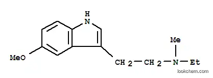 Molecular Structure of 16977-53-0 (N-ethyl-N-methyl-5-methoxy-tryptamine)