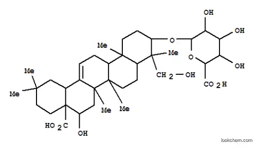 Molecular Structure of 171828-77-6 (b-D-Glucopyranosiduronic acid, (3b,4a,16a)-17-carboxy-16,23-dihydroxy-28-norolean-12-en-3-yl (9CI))