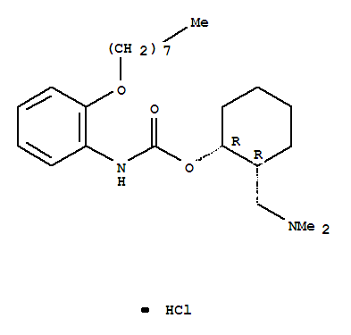 Carbamic acid,[2-(octyloxy)phenyl]-, 2-[(dimethylamino)methyl]cyclohexyl ester,monohydrochloride, cis- (9CI)