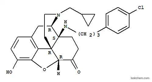 Molecular Structure of 173429-55-5 (Morphinan-6-one,14-[[3-(4-chlorophenyl)propyl]amino]-17-(cyclopropylmethyl)-4,5-epoxy-3-hydroxy-,(5a)- (9CI))
