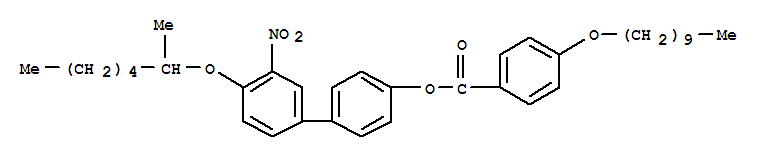 Molecular Structure of 176740-29-7 (Benzoic acid,4-(decyloxy)-, 4'-[(1-methylhexyl)oxy]-3'-nitro[1,1'-biphenyl]-4-yl ester)