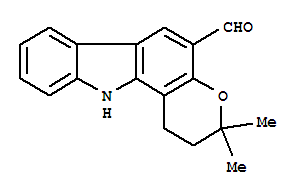 Molecular Structure of 17750-37-7 (Pyrano[3,2-a]carbazole-5-carboxaldehyde,1,2,3,11-tetrahydro-3,3-dimethyl-)
