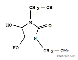 Molecular Structure of 18190-99-3 (4,5-dihydroxy-1-(hydroxymethyl)-3-(methoxymethyl)imidazolidin-2-one)