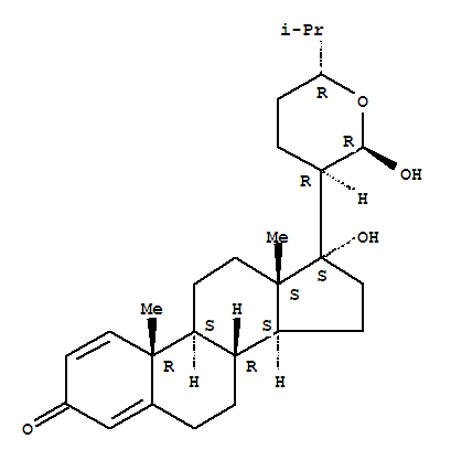 Molecular Structure of 185331-93-5 (Cholesta-1,4-dien-3-one,21,24-epoxy-17,21-dihydroxy-, (21R,24R)- (9CI))