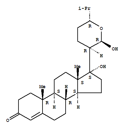 Molecular Structure of 185331-95-7 (Cholest-4-en-3-one,21,24-epoxy-17,21-dihydroxy-, (21R,24R)- (9CI))
