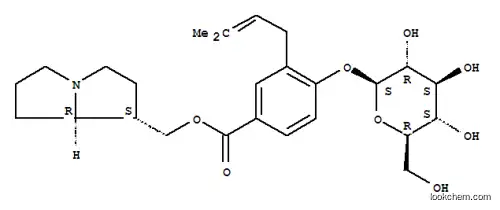 Molecular Structure of 19128-95-1 (4-(β-D-Glucopyranosyloxy)-3-(3-methyl-2-butenyl)benzoic acid [(4S,5R)-1-azabicyclo[3.3.0]octan-4-yl]methyl ester)