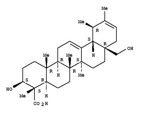 Molecular Structure of 191669-59-7 (Ursa-12,20-dien-23-oicacid, 3,28-dihydroxy-, (3b,4a)- (9CI))