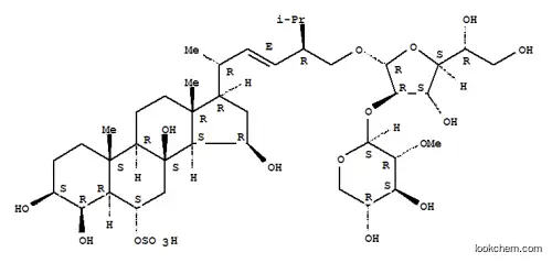 Molecular Structure of 195061-54-2 (Ergost-22-ene-3,4,6,8,15-pentol,28-[[2-O-(2-O-methyl-b-D-xylopyranosyl)-b-D-galactofuranosyl]oxy]-, 6-(hydrogen sulfate), (3b,4b,5a,6a,15b,22E)- (9CI))