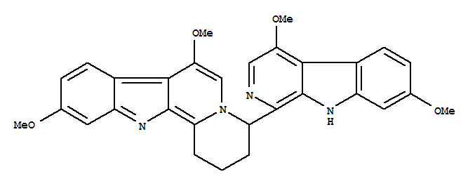Molecular Structure of 198541-68-3 (Indolo[2,3-a]quinolizine,4-(4,7-dimethoxy-9H-pyrido[3,4-b]indol-1-yl)-1,2,3,4-tetrahydro-7,10-dimethoxy-,(-)-)