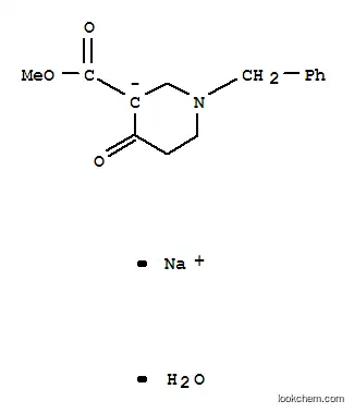 Molecular Structure of 213534-31-7 (N-BENZYL-3-CARBOMETHOXY-4-PIPERIDONE, SODIUM SALT MONOHYDRATE, TECH.)
