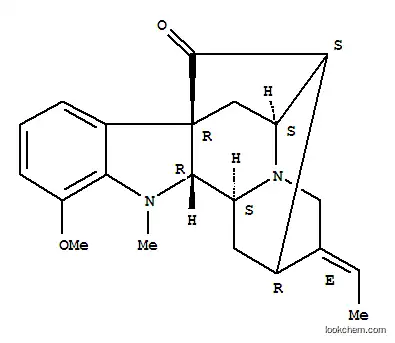 Molecular Structure of 2246-33-5 (Ajmalan-17-one,19,20-didehydro-12-methoxy-, (19E)- (9CI))