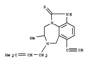Imidazo[4,5,1-jk][1,4]benzodiazepine-2(1H)-thione,8-ethynyl-4,5,6,7-tetrahydro-5-methyl-6-(3-methyl-2-buten-1-yl)-