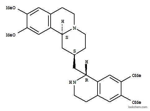 Molecular Structure of 27779-85-7 (2H-Benzo[a]quinolizine,1,3,4,6,7,11b-hexahydro-9,10-dimethoxy-2-[[(1R)-1,2,3,4-tetrahydro-6,7-dimethoxy-1-isoquinolinyl]methyl]-,(2S,11bS)-)