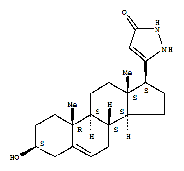 3-Pyrazolin-5-one, 3-(3b-hydroxyandrost-5-en-17b-yl)- (8CI) cas  28816-15-1