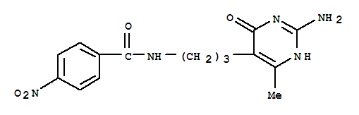 Benzamide,N-[3-(2-amino-1,6-dihydro-4-methyl-6-oxo-5-pyrimidinyl)propyl]-4-nitro- cas  2954-19-0