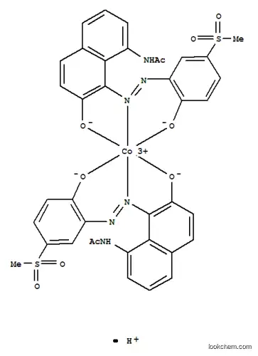 Molecular Structure of 29616-23-7 (Cobaltate(1-),bis[N-[7-hydroxy-8-[[2-hydroxy-5-(methylsulfonyl)phenyl]azo]-1-naphthalenyl]-,hydrogen (9CI))