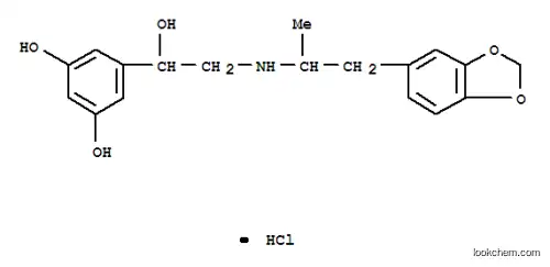 Molecular Structure of 30509-87-6 (1,3-Benzenediol,5-[2-[[2-(1,3-benzodioxol-5-yl)-1-methylethyl]amino]-1-hydroxyethyl]-,hydrochloride (1:1))