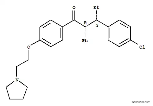 Molecular Structure of 31301-19-6 ((2R,3S)-3-(4-chlorophenyl)-2-phenyl-1-{4-[2-(pyrrolidin-1-yl)ethoxy]phenyl}pentan-1-one)