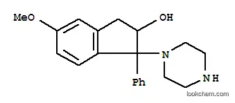 Molecular Structure of 3199-88-0 (5-methoxy-1-phenyl-1-(piperazin-1-yl)-2,3-dihydro-1H-inden-2-ol)