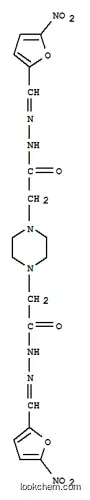 Molecular Structure of 33165-40-1 (1,4-Piperazinediaceticacid, 1,4-bis[2-[(5-nitro-2-furanyl)methylene]hydrazide])