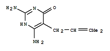 4(3H)-Pyrimidinone,2,6-diamino-5-(3-methyl-2-buten-1-yl)- cas  3344-02-3