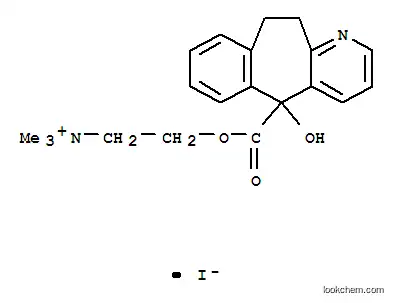 Molecular Structure of 34222-76-9 (2-{[(5-hydroxy-10,11-dihydro-5H-benzo[4,5]cyclohepta[1,2-b]pyridin-5-yl)carbonyl]oxy}-N,N,N-trimethylethanaminium iodide)