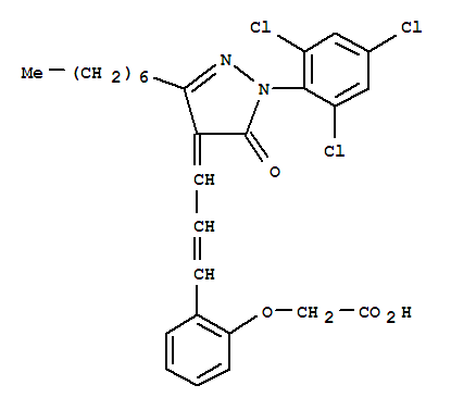 Acetic acid,2-[2-[3-[3-heptyl-1,5-dihydro-5-oxo-1-(2,4,6-trichlorophenyl)-4H-pyrazol-4-ylidene]-1-propen-1-yl]phenoxy]-