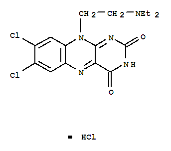 Benzo[g]pteridine-2,4(3H,10H)-dione,7,8-dichloro-10-[2-(diethylamino)ethyl]-, hydrochloride (1:1)