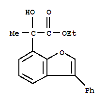 7-Benzofuranaceticacid, a-hydroxy-a-methyl-3-phenyl-, ethyl ester