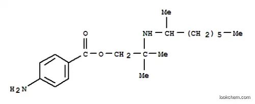 Molecular Structure of 4706-15-4 (4-Aminobenzoic acid 2-methyl-2-[(1-methylheptyl)amino]propyl ester)