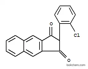 Molecular Structure of 5060-74-2 (1H-Benz[f]indene-1,3(2H)-dione,2-(2-chlorophenyl)-)