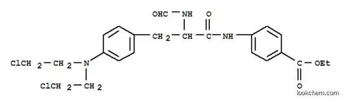 Molecular Structure of 5377-74-2 (Benzoic acid,4-[[3-[4-[bis(2-chloroethyl)amino]phenyl]-2-(formylamino)-1-oxopropyl]amino]-,ethyl ester)