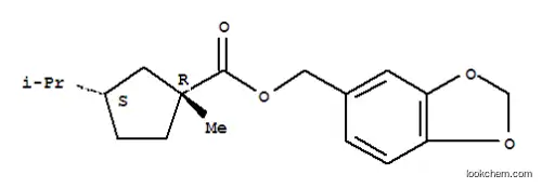 Molecular Structure of 5421-35-2 (1,3-benzodioxol-5-ylmethyl (1R,3S)-1-methyl-3-(propan-2-yl)cyclopentanecarboxylate)