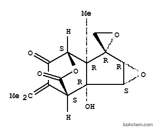 Molecular Structure of 54355-79-2 (Spiro[2,5-ethanooxireno[3,4]cyclopenta[1,2-c]pyran-6(3H),2'-oxirane]-3,7-dione,hexahydro-1b-hydroxy-5a-methyl-8-(1-methylethylidene)-,(1aS,1bR,2S,2'R,5S,5aR,6aR)-)