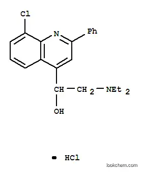 Molecular Structure of 5438-90-4 (1-(8-chloro-2-phenylquinolin-4-yl)-2-(diethylamino)ethanol)