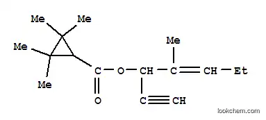 Molecular Structure of 54407-65-7 (Cyclopropanecarboxylicacid, 2,2,3,3-tetramethyl-, 1-ethynyl-2-methyl-2-penten-1-yl ester)