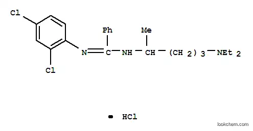 Molecular Structure of 5442-98-8 (Benzenecarboximidamide,N-(2,4-dichlorophenyl)-N'-[4-(diethylamino)-1-methylbutyl]-, hydrochloride(1:1))
