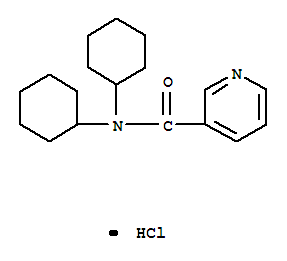 3-Pyridinecarboxamide,N,N-dicyclohexyl-, hydrochloride (1:1) cas  5461-43-8