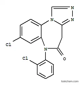Molecular Structure of 54705-82-7 (4H-[1,2,4]Triazolo[4,3-a][1,5]benzodiazepin-5(6H)-one,8-chloro-6-(2-chlorophenyl)-)