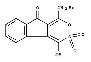 9H-Indeno[1,2-d][1,2]oxathiin-9-one,1-(bromomethyl)-4-methyl-, 3,3-dioxide cas  55039-44-6