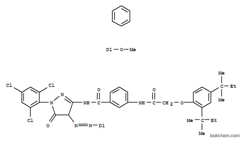 Molecular Structure of 55664-78-3 (1-(2,4,6-Trichlorophenyl)-3-[3-(2,4-di-tert-pentylphenoxy)acetamidobenzamido]-4-(4-methoxyphenyl)azo-2-pyrazolin-5-one)
