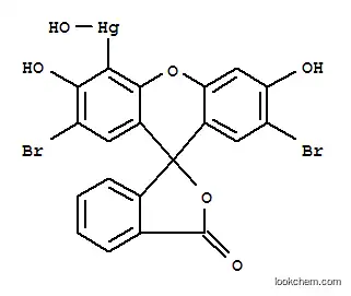 Molecular Structure of 55728-51-3 ((2',7'-dibromo-3',6'-dihydroxy-3-oxospiro[isobenzofuran-1(3H),9'-[9H]xanthen]-4'-yl)hydroxymercury)