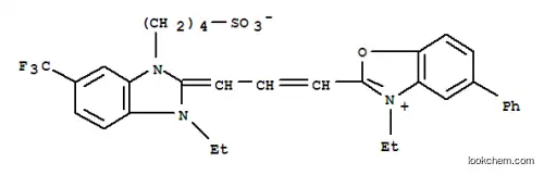 Molecular Structure of 55811-27-3 (3-ethyl-2-[3-[1-ethyl-1,3-dihydro-3-(4-sulphonatobutyl)-5-(trifluoromethyl)-2H-benzimidazol-2-ylidene]prop-1-enyl]-5-phenylbenzoxazolium)