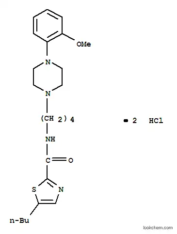 Molecular Structure of 58333-84-9 (5-butyl-N-{4-[4-(2-methoxyphenyl)piperazin-1-yl]butyl}-1,3-thiazole-2-carboxamide dihydrochloride)