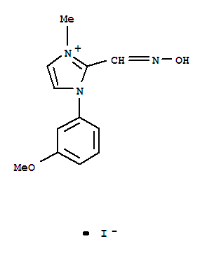 1H-Imidazolium,2-[(hydroxyimino)methyl]-3-(3-methoxyphenyl)-1-methyl-, iodide (1:1) cas  61393-43-9