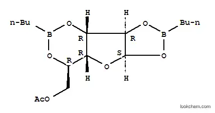 Molecular Structure of 61501-06-2 (D-glucofuranose cyclic 1,2-3,5 bis(butylboronate)-6-acetate)